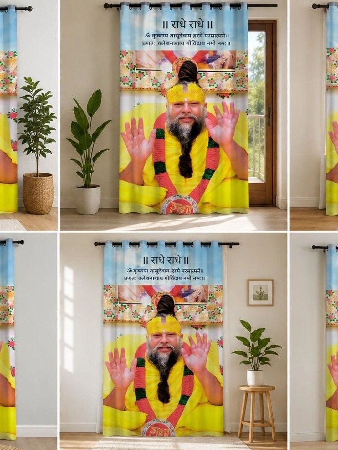 VRINDAKUL Multicoloured Long Door Curtain-picture-3