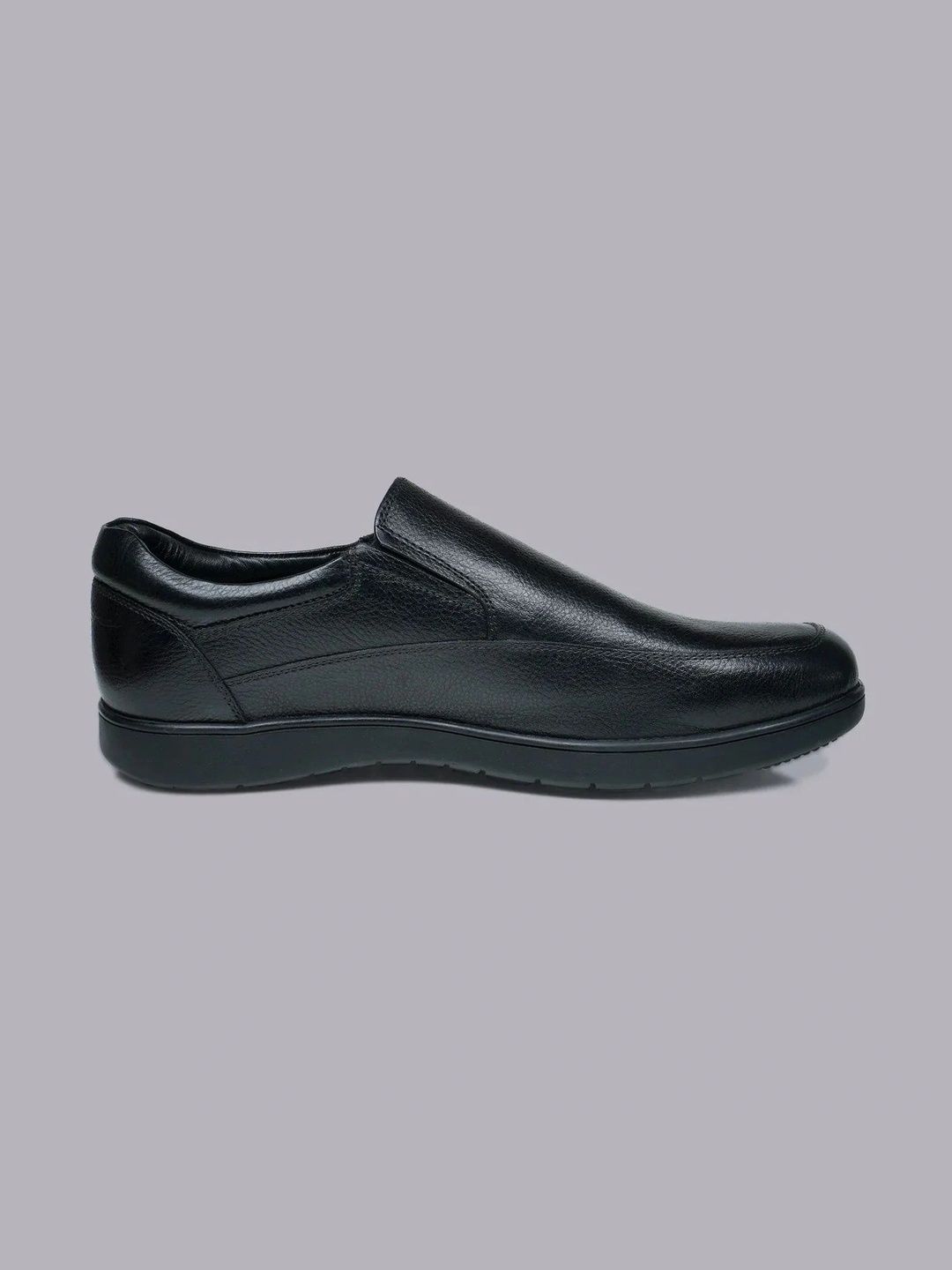 HIDE & LEATHER BENNET Men Textured Leather Round Toe Formal Slip-Ons-image-23