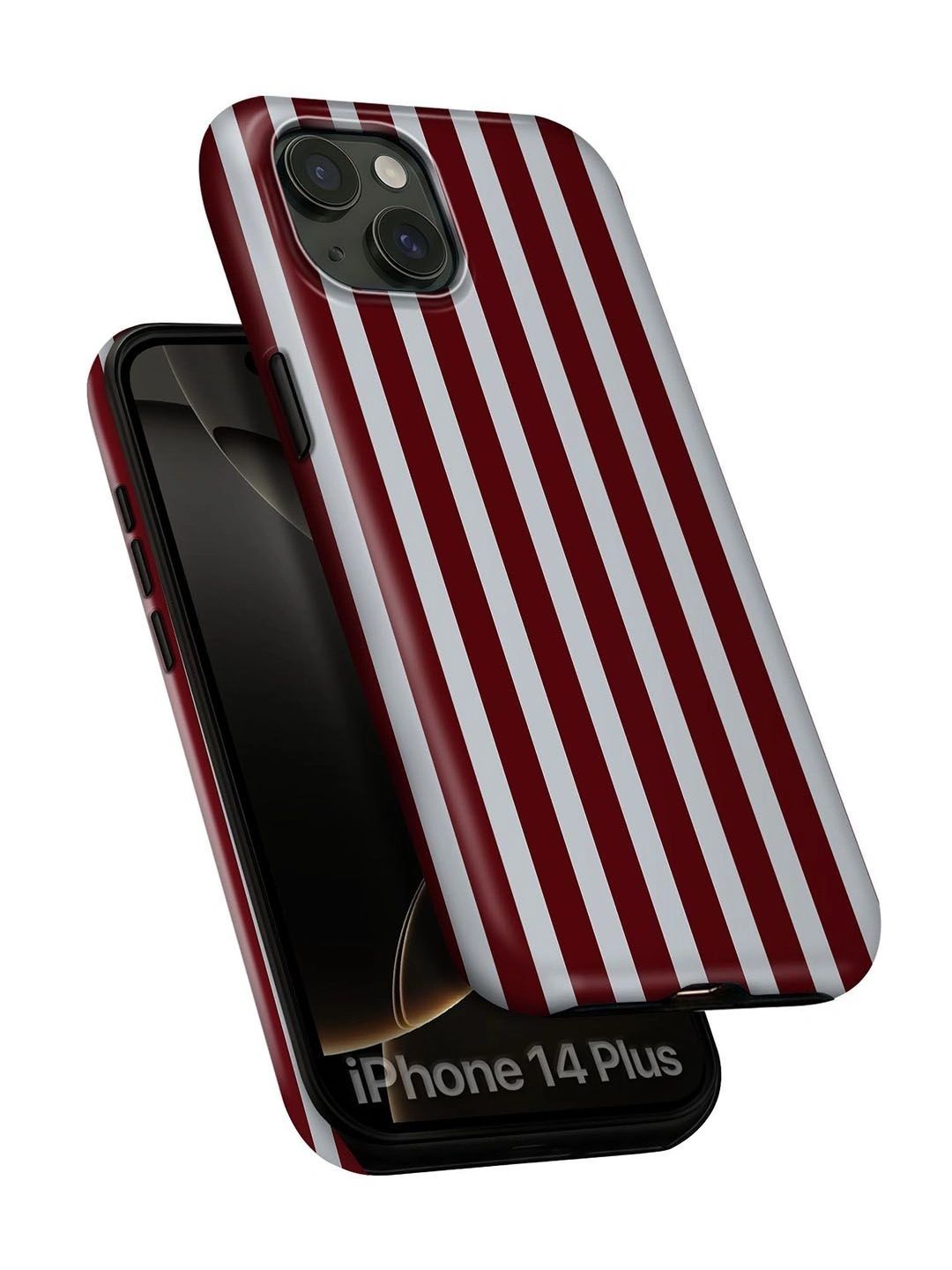 QRIOH Solid Printed iPhone 14 Plus Back Case Mobile Accessories-picture-26