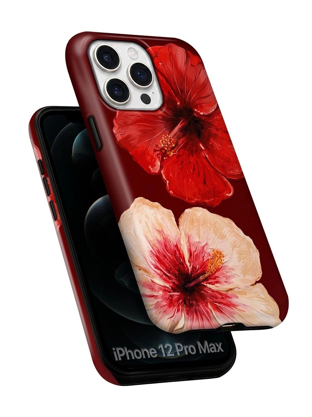 QRIOH Floral Printed iPhone 12 Pro Max Back Case Mobile Accessories-picture-19