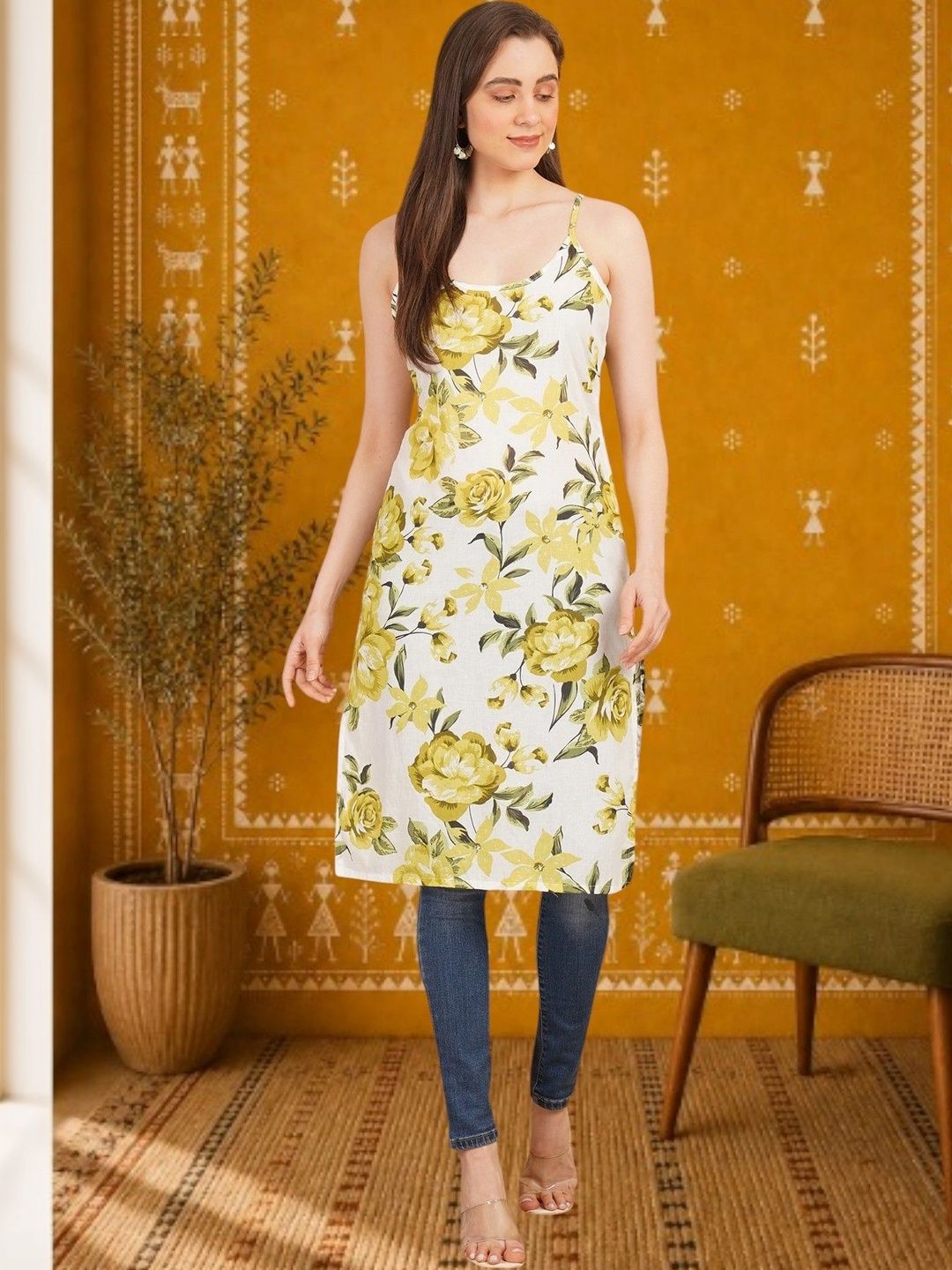 KALINI Floral Print Cotton Blend Top-picture-32