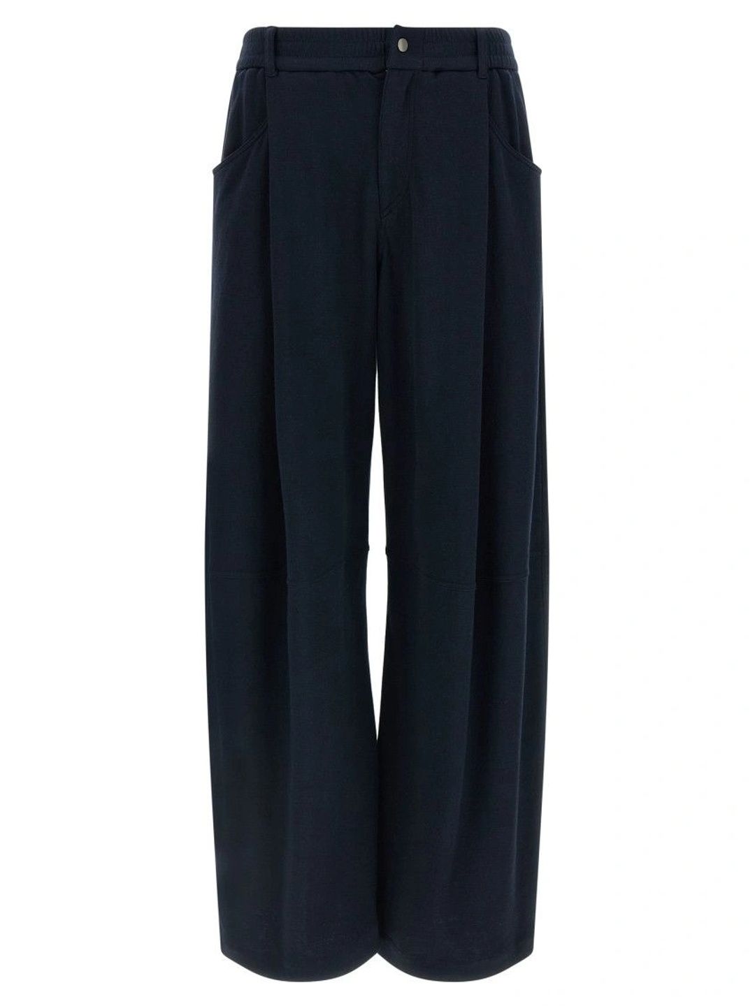Brunello Cucinelli Navy Blue Relaxed Pleated Pants-picture-19