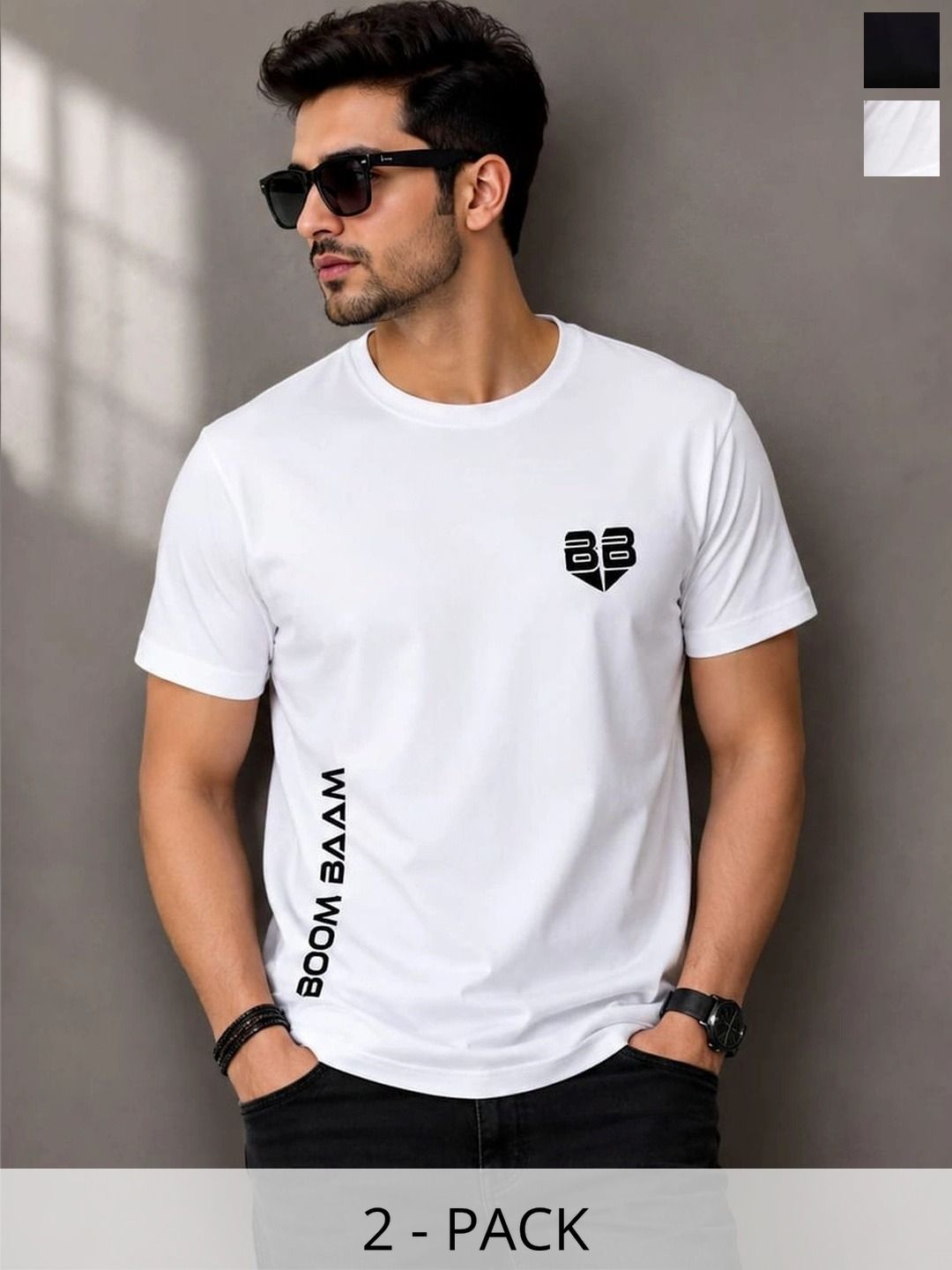 WIKE DENIMS Men Brand Logo 2 Printed T-shirt-picture-17