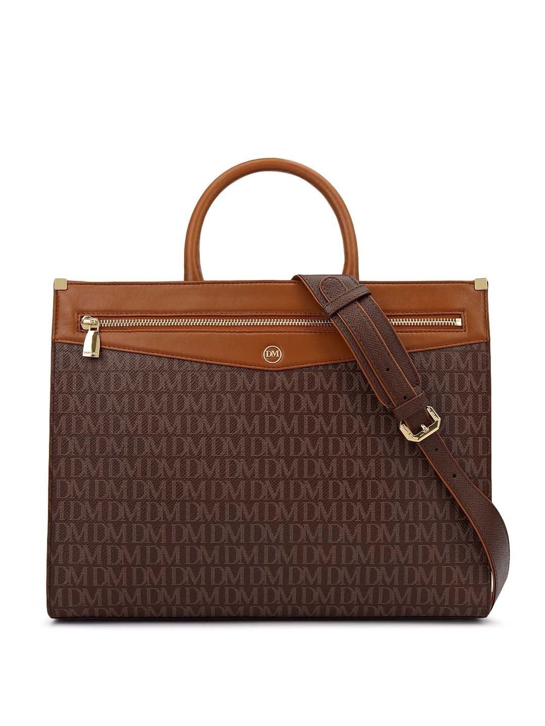 Da Milano Printed Leather Oversized Structured Tote Bag-image-19