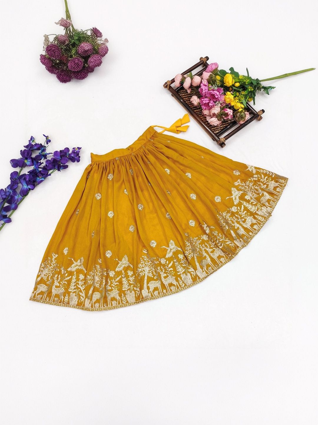 RJ ONLINE Girls Embellished Ready to Wear Lehenga &-picture-32