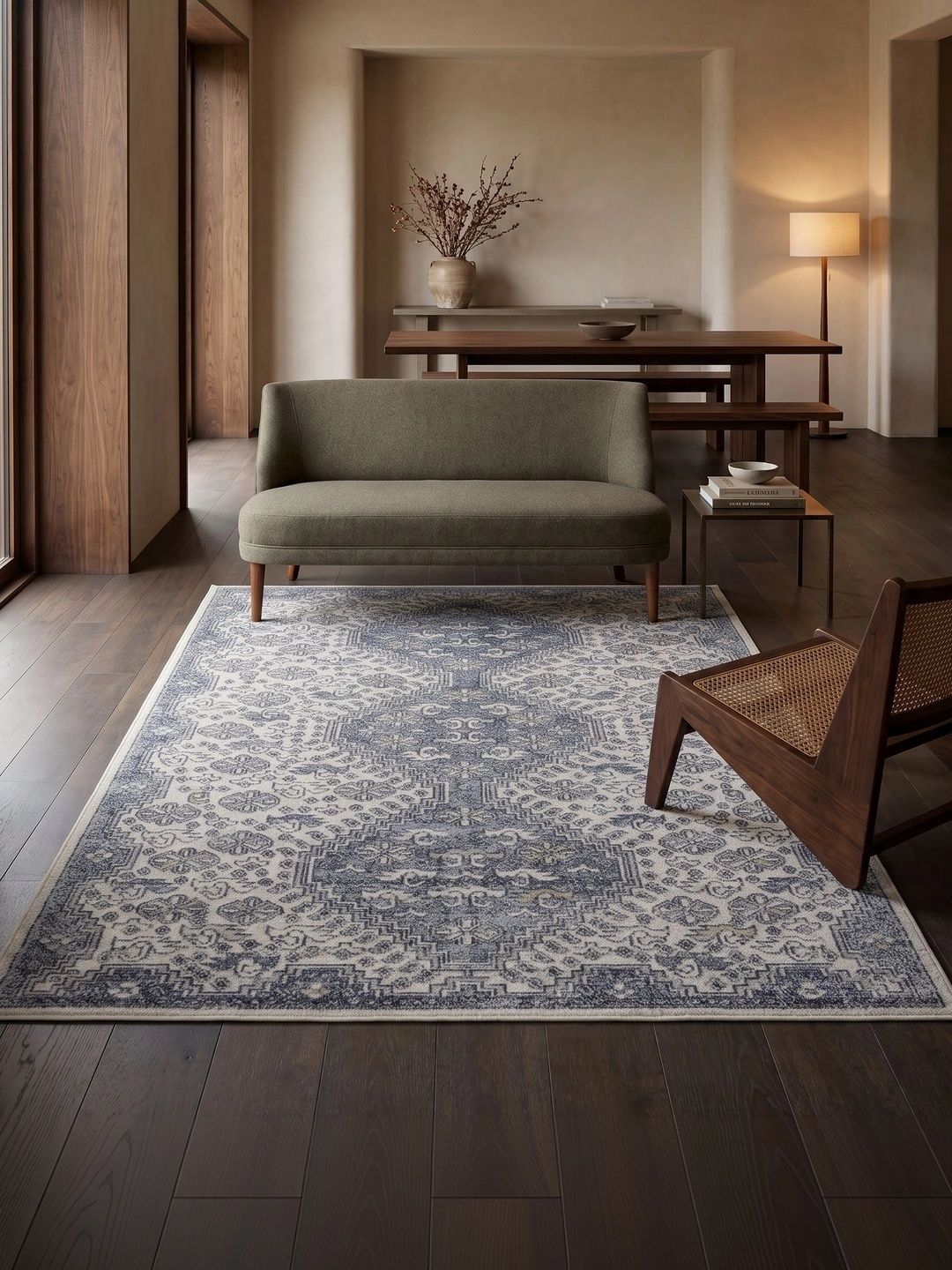 ASTERLANE Off White Traditional Polyester Carpet-picture-25