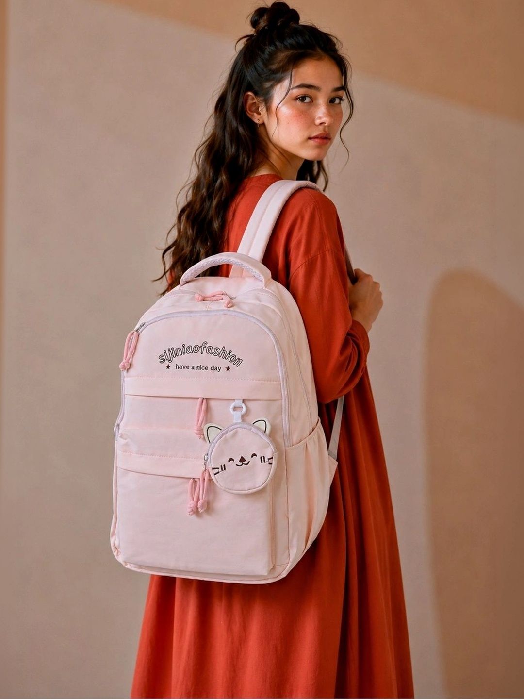 Donicy Women Typography Backpack-image-42