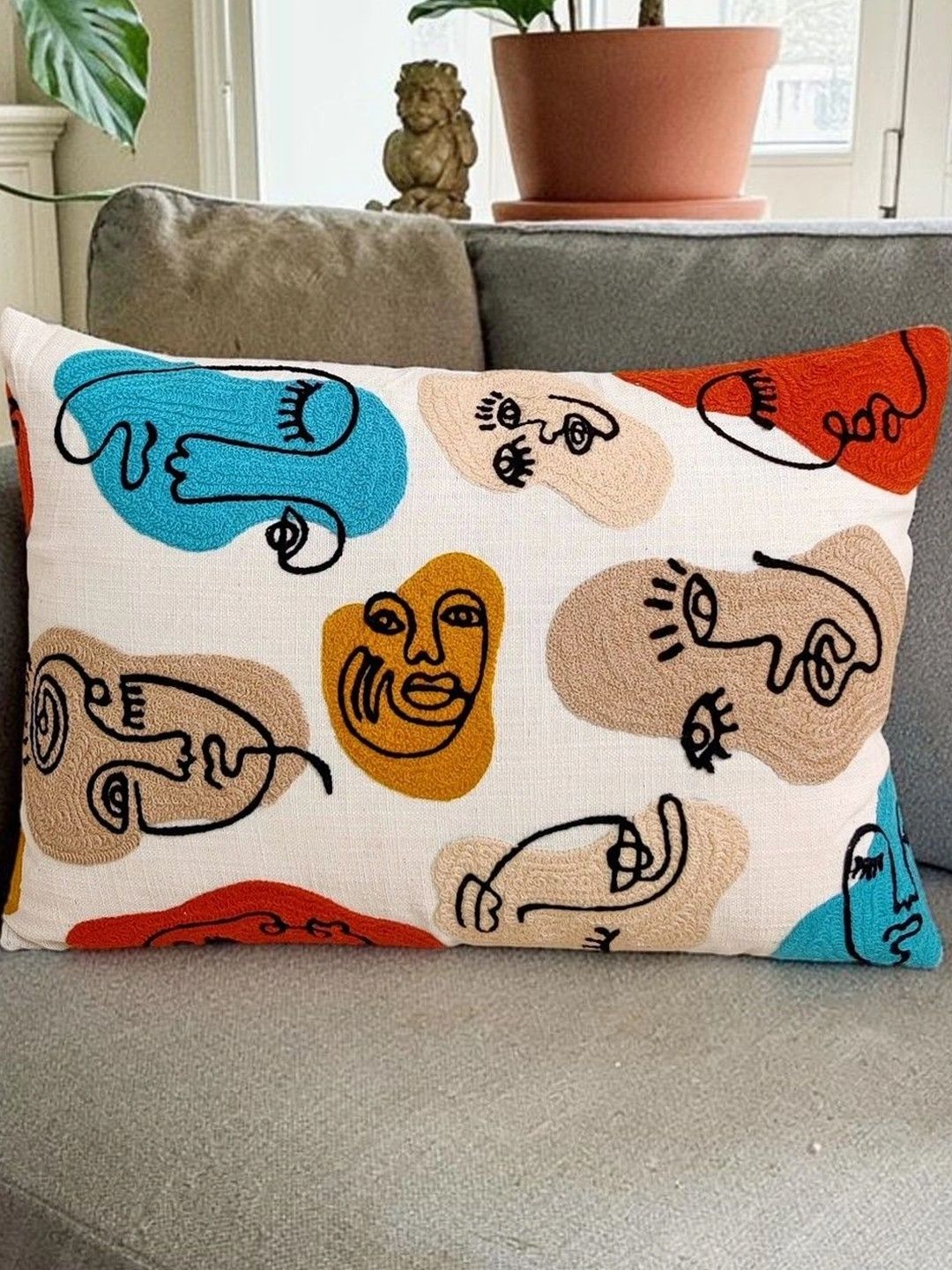 JAYPOSA Multicoloured Abstract Rectangle Cushion Covers-image-30