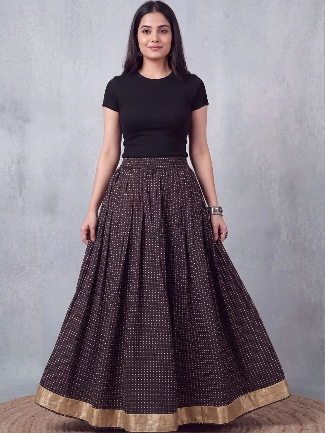 Anouk Women Cotton Cotton Cambric Maxi Flared Skirt-picture-18