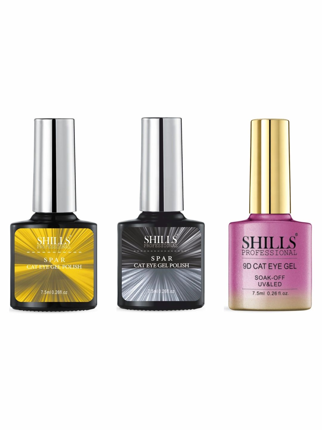 shills professional Set Of 3 9D & Spar Cate Eye Gel Nail Polish-7.5ml Each-285 - 286 - 311-picture-8