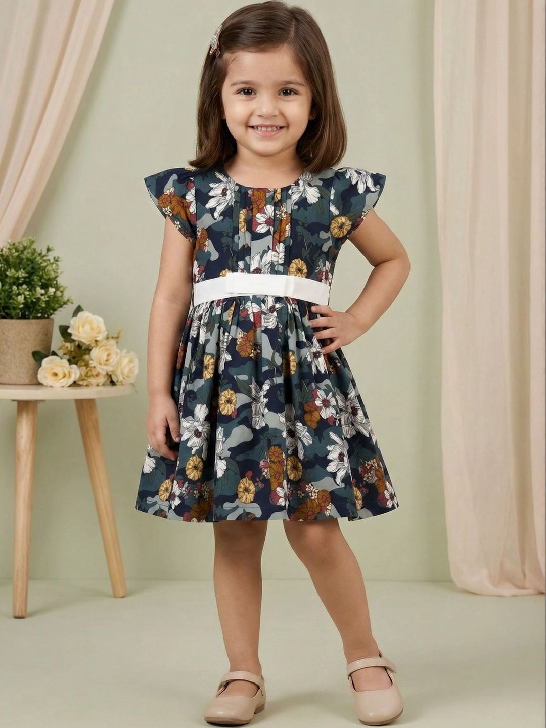 Rare Juniors Floral Print A-Line Dress-picture-15