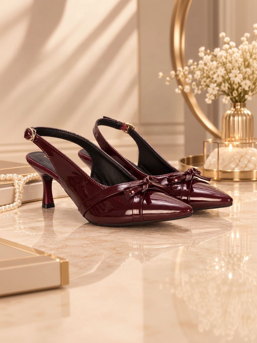 Luvfeet Party Slim Heeled Pumps with Bows-picture-13