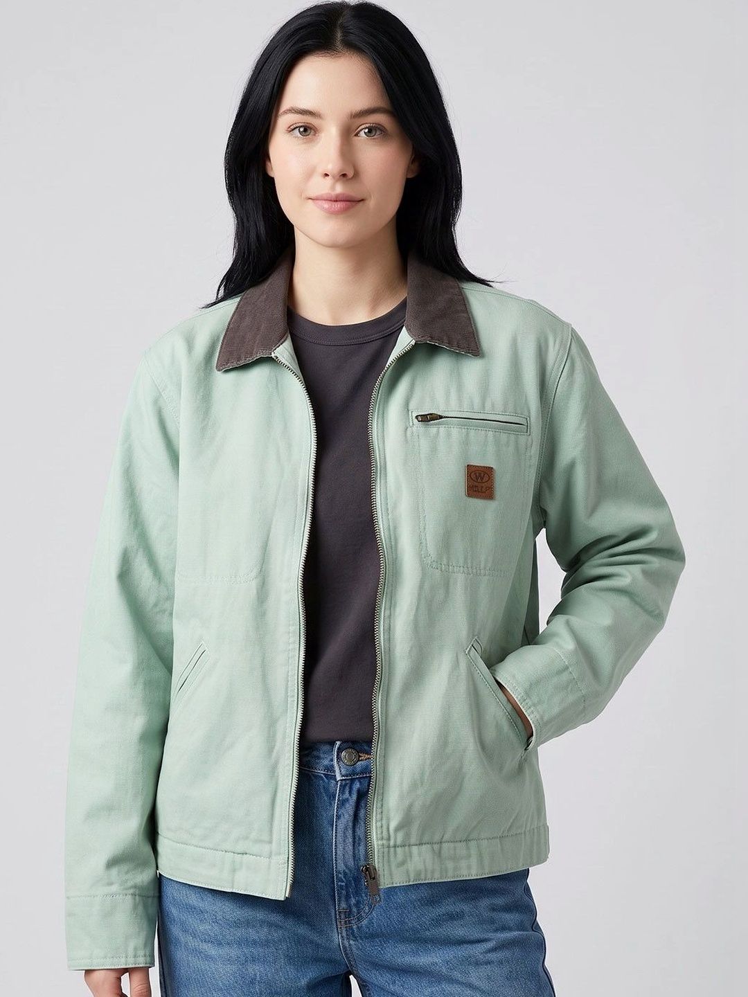 Suo Women Spread Collar Jacket-picture-36