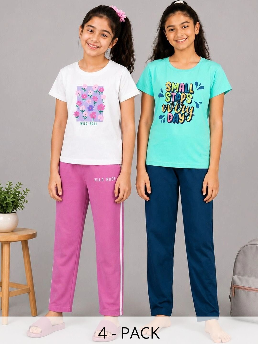 Todd N Teen Girls Printed Night suit-picture-45