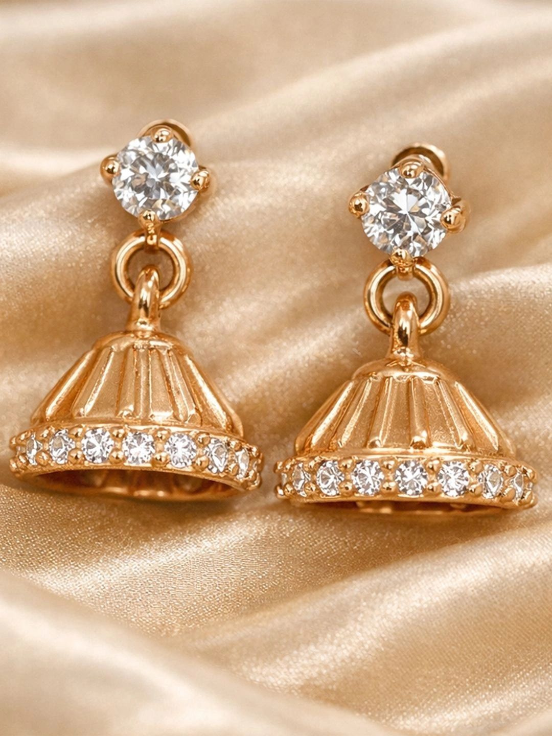 Taraash Dome Shaped Drop Earrings-picture-44
