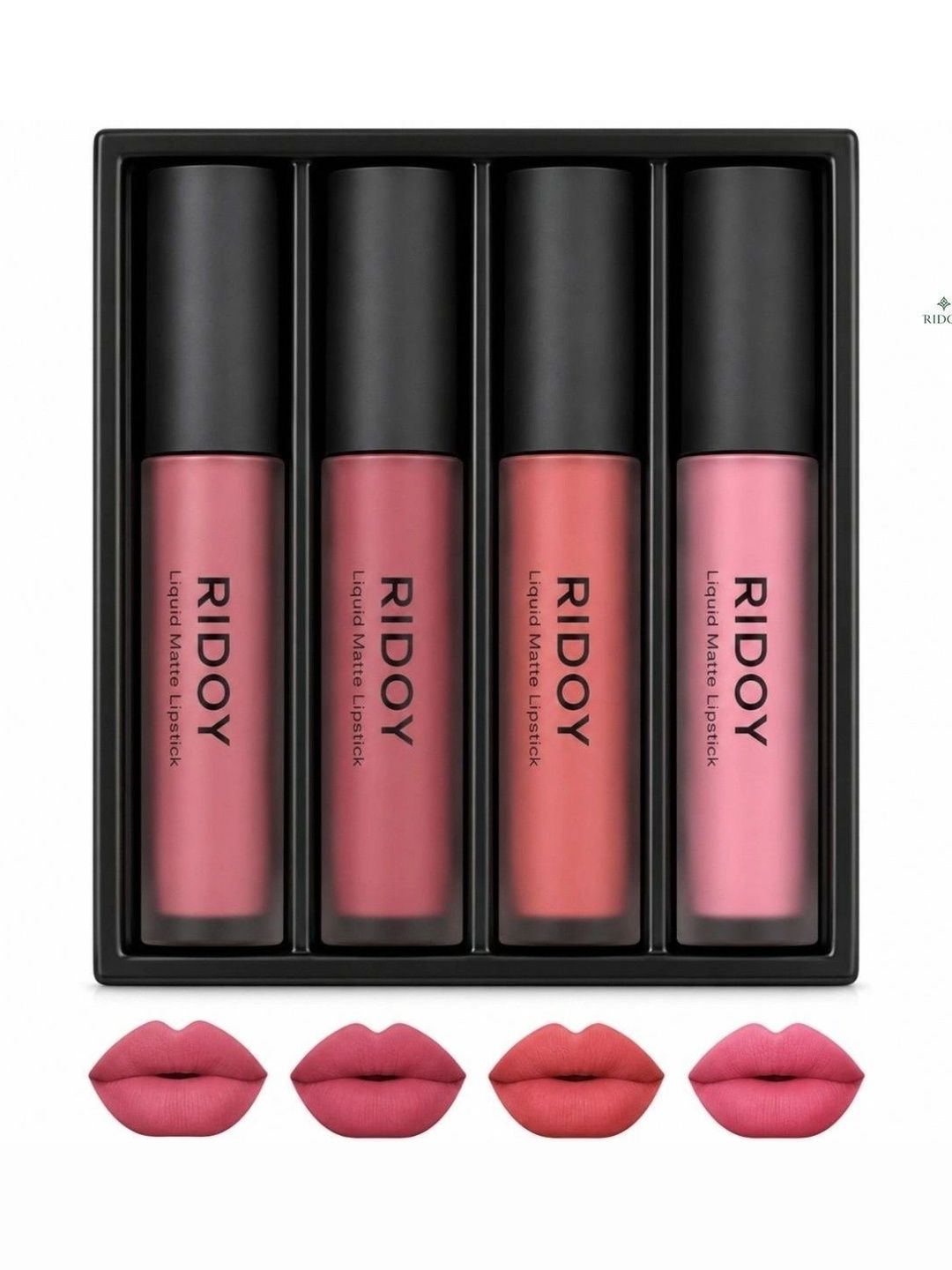 ridoy Set Of 4 Waterproof Liquid Matte Lipstick-3 ml Each - Pink Nude-Rose Nude-Peach Nude-picture-46