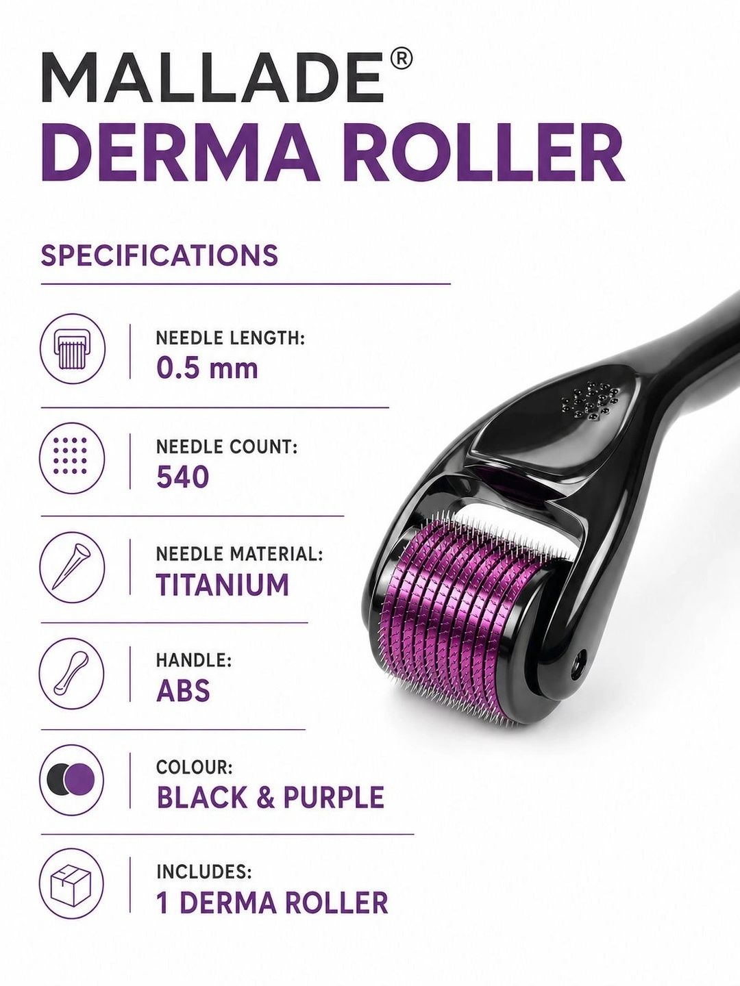 Mallade 540 Needle Hair Care Roller-image-36