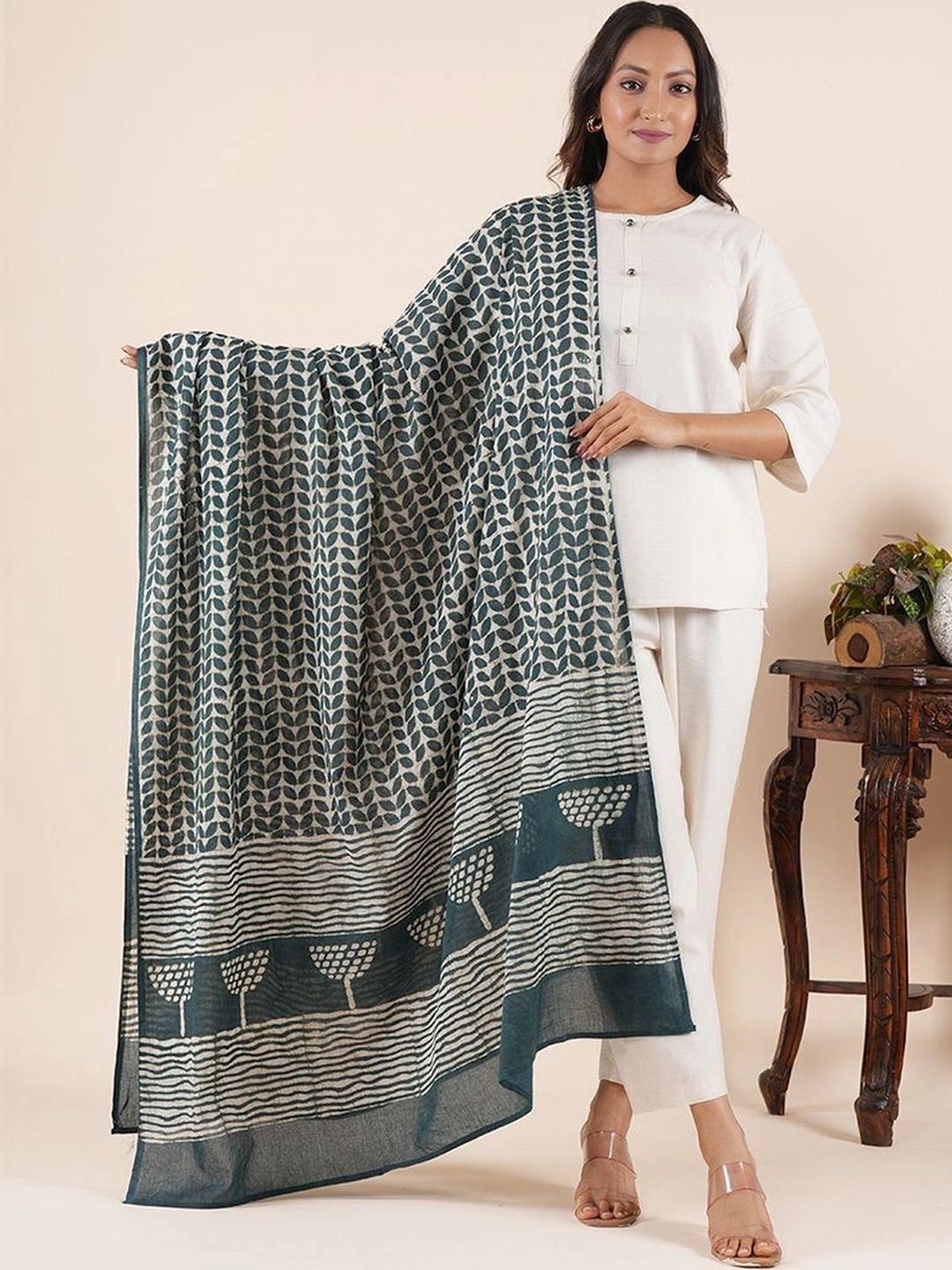 Style Shoes Ethnic Motifs Printed Pure Cotton Block Print Dupatta-picture-32