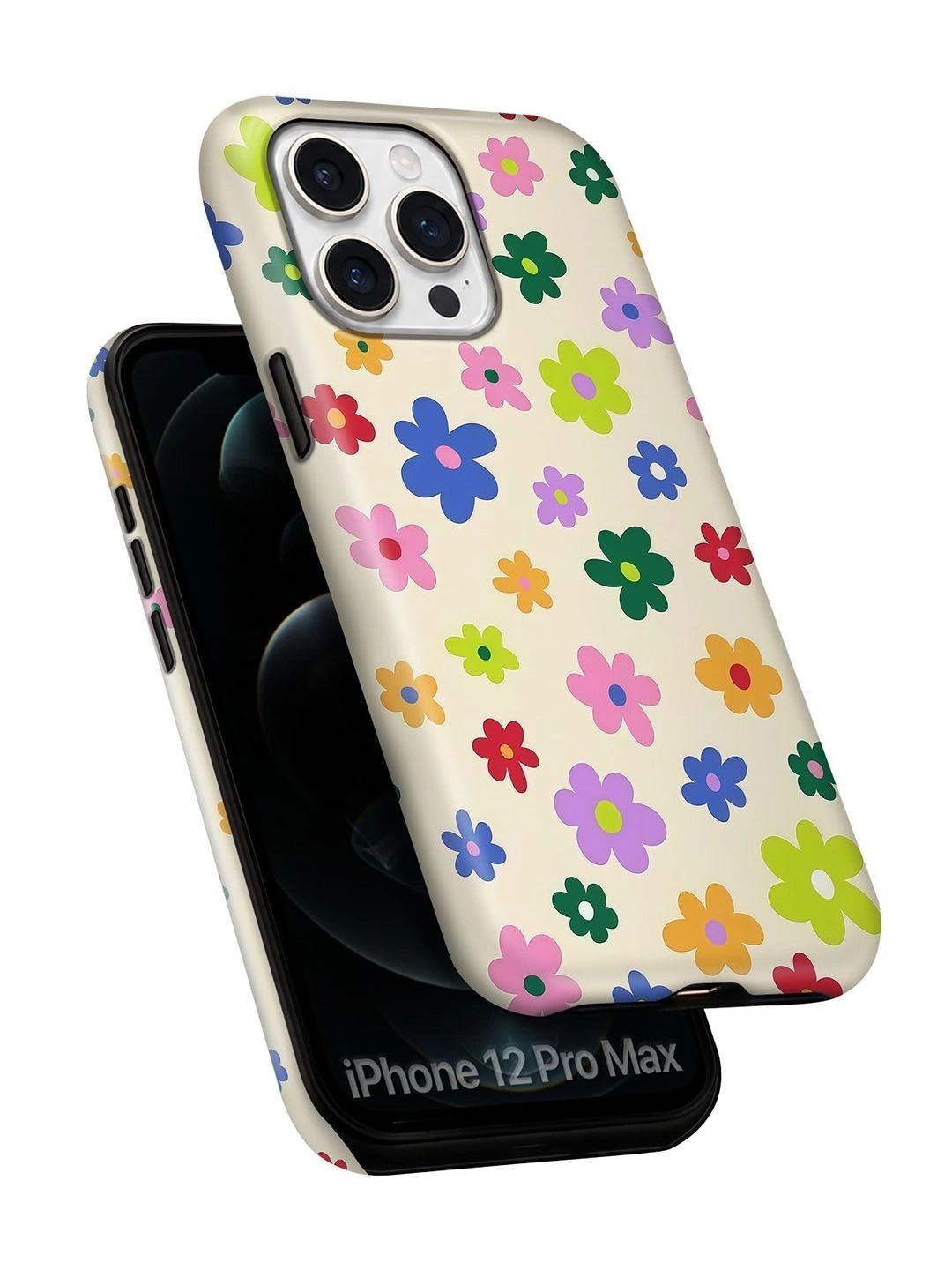 QRIOH Floral Printed iPhone 12 Pro Max Back Case Mobile Accessories-picture-33