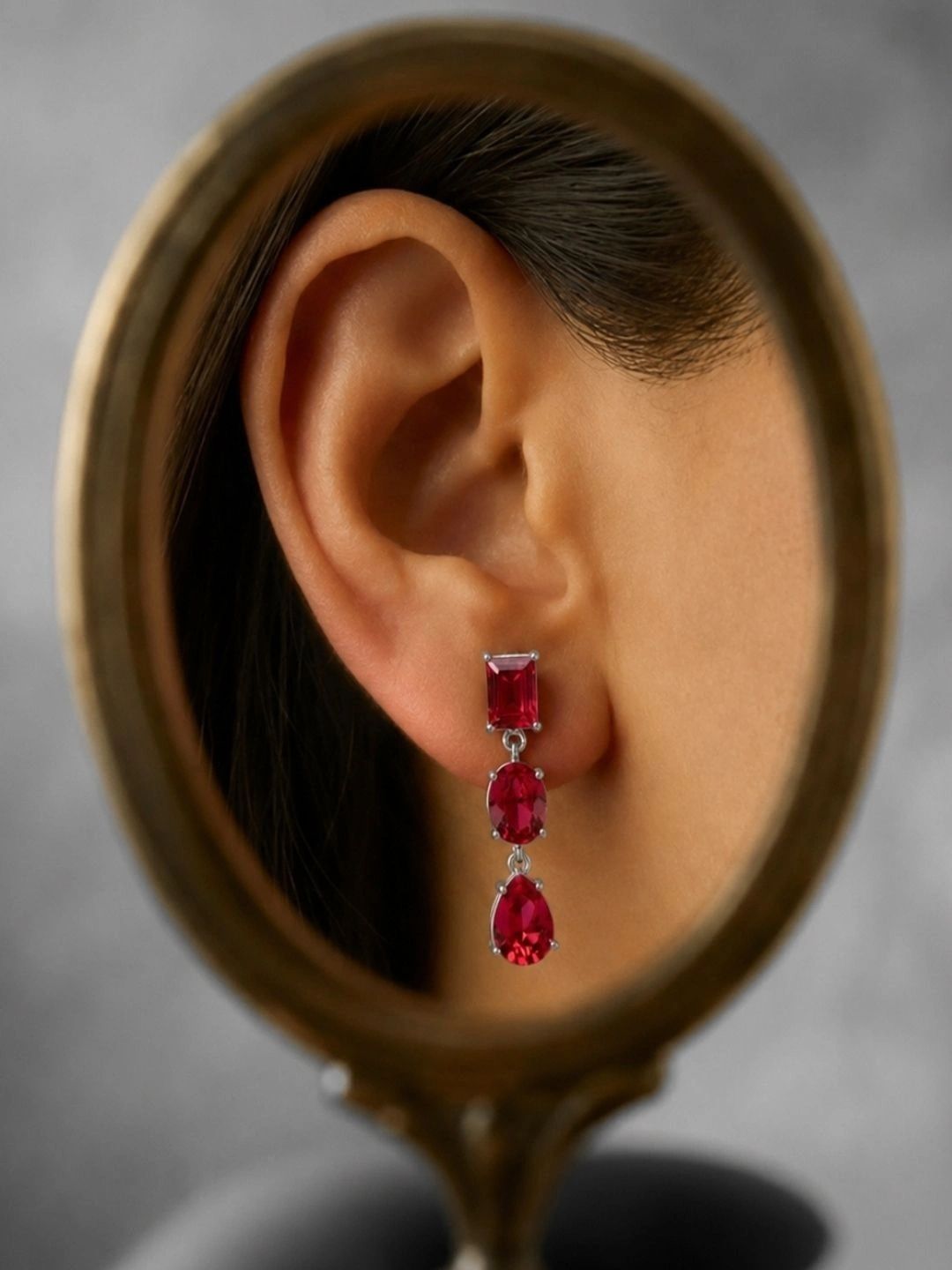 Stone Story By Shruti Geometric Drop Earrings-picture-14