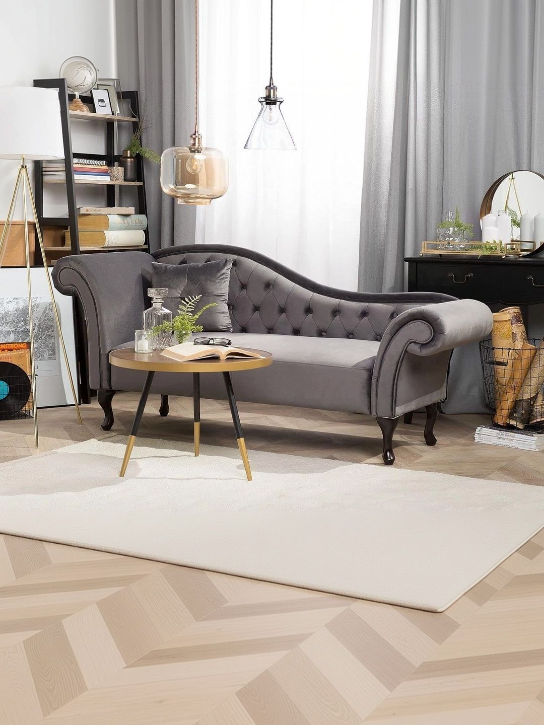 INDIAWOODMART Teal Grey Wooden 2 Seater Sofa-image-25