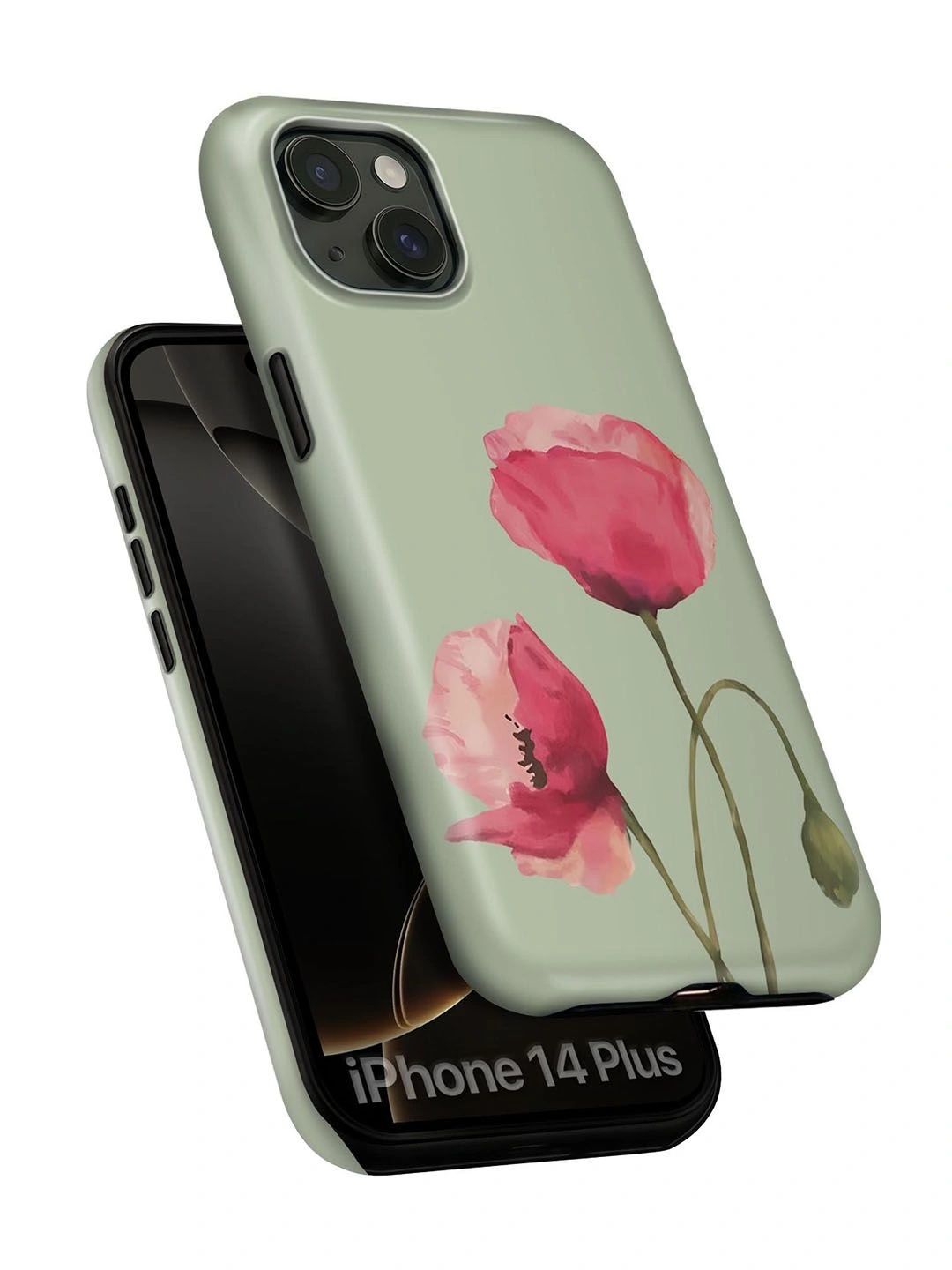 QRIOH Floral Printed iPhone 14 Plus Back Case Mobile Accessories-picture-54