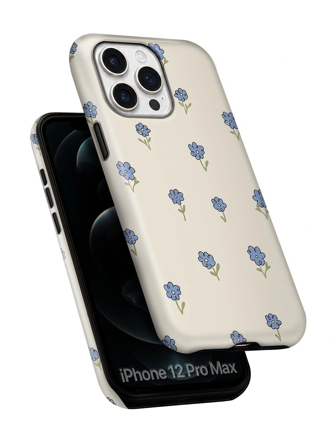 QRIOH Floral Printed iPhone 12 Pro Max Back Case Mobile Accessories-image-44