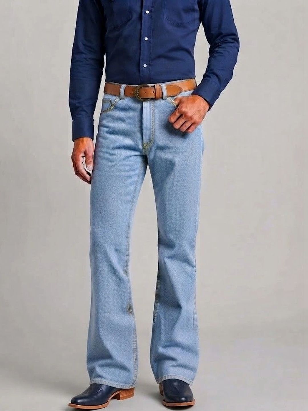 Ds Fashion Men Bootcut Mid-Rise Jeans-picture-12