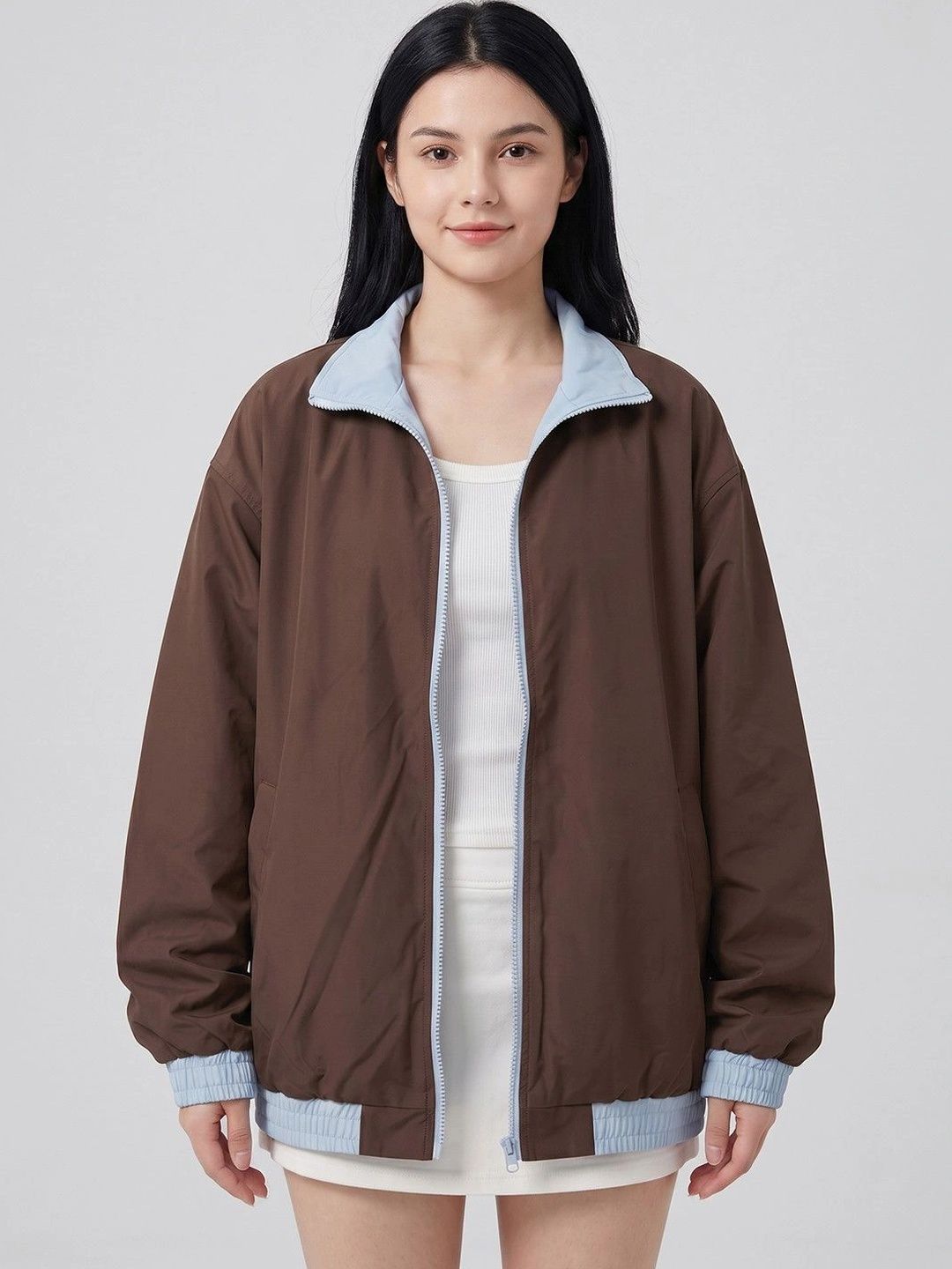 Suo Women Lightweight Bomber Jacket-picture-34