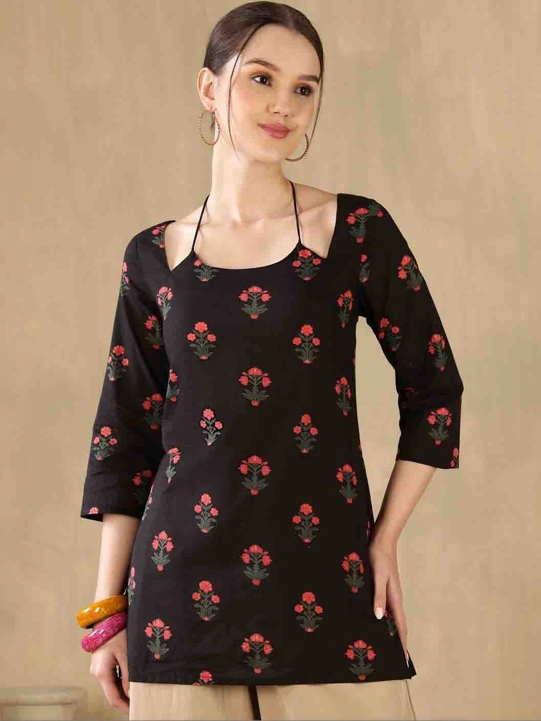 KALINI Floral Print Cotton Top-picture-24