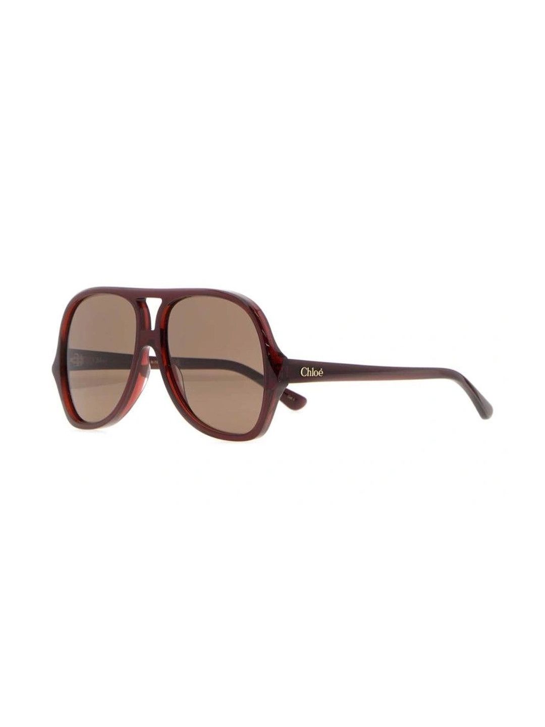 Chloe Women Brown Lens & Red Aviator Sunglasses with-image-25