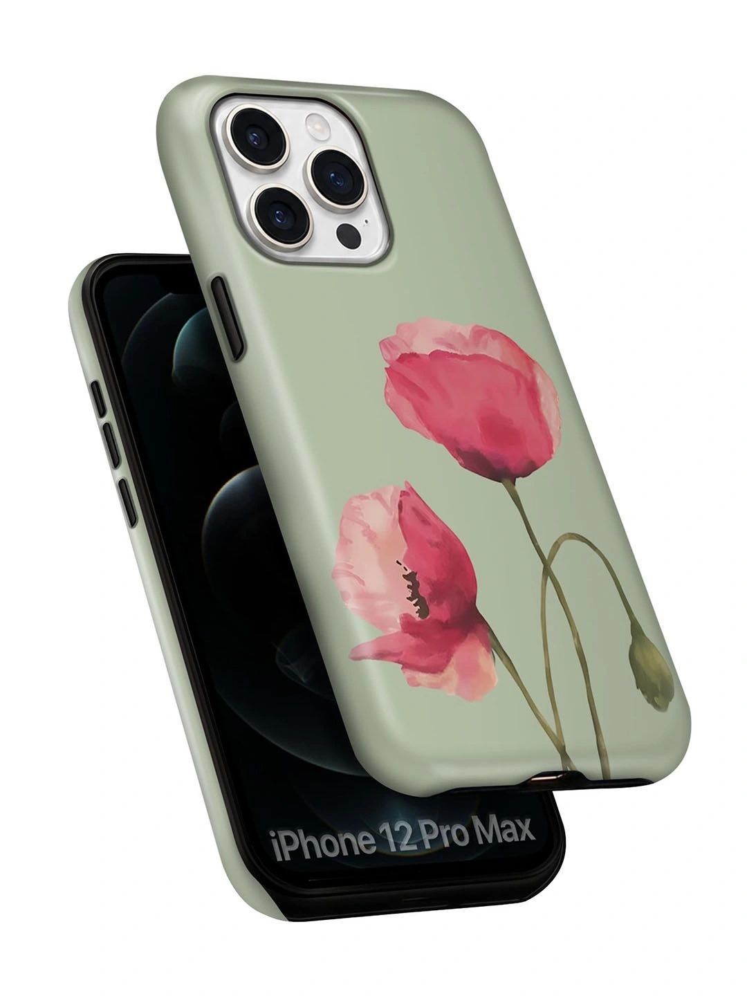 QRIOH Floral Printed iPhone 12 Pro Max Back Case Mobile Accessories-picture-22