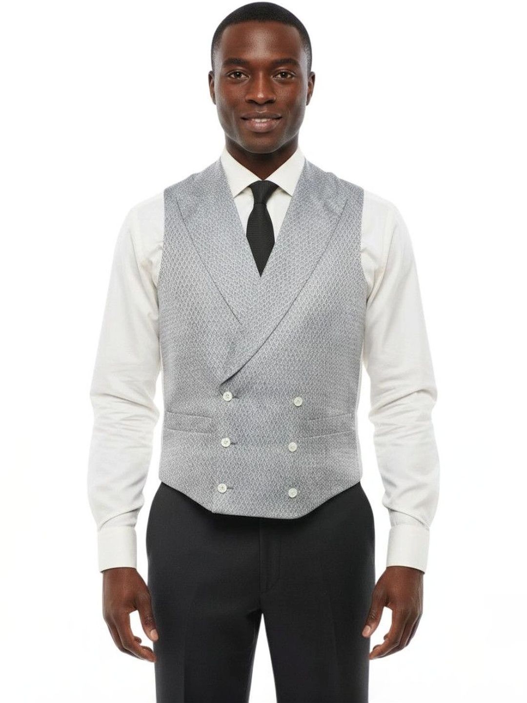 Corneliani Light Blue Peaked Lapel Waistcoat-picture-53