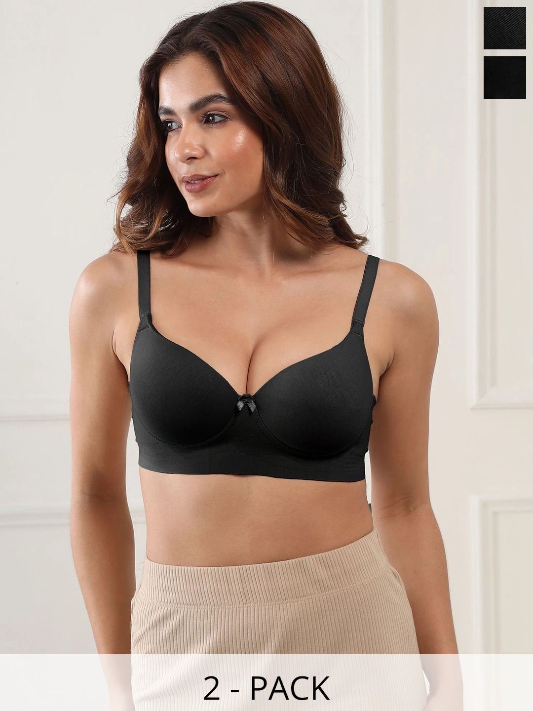Tweens Pack OF 2 Medium Coverage Cotton Heavily Padded Bra-picture-29
