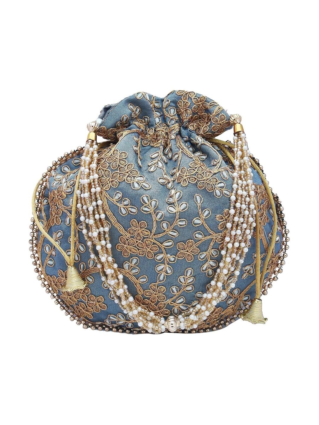 MaaCare Embellished Tasselled Potli Clutch-picture-57