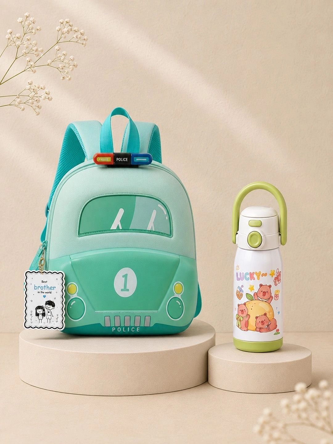 Little Surprise Box Rakhi With Police Backpack & Capybara Bottle-picture-26