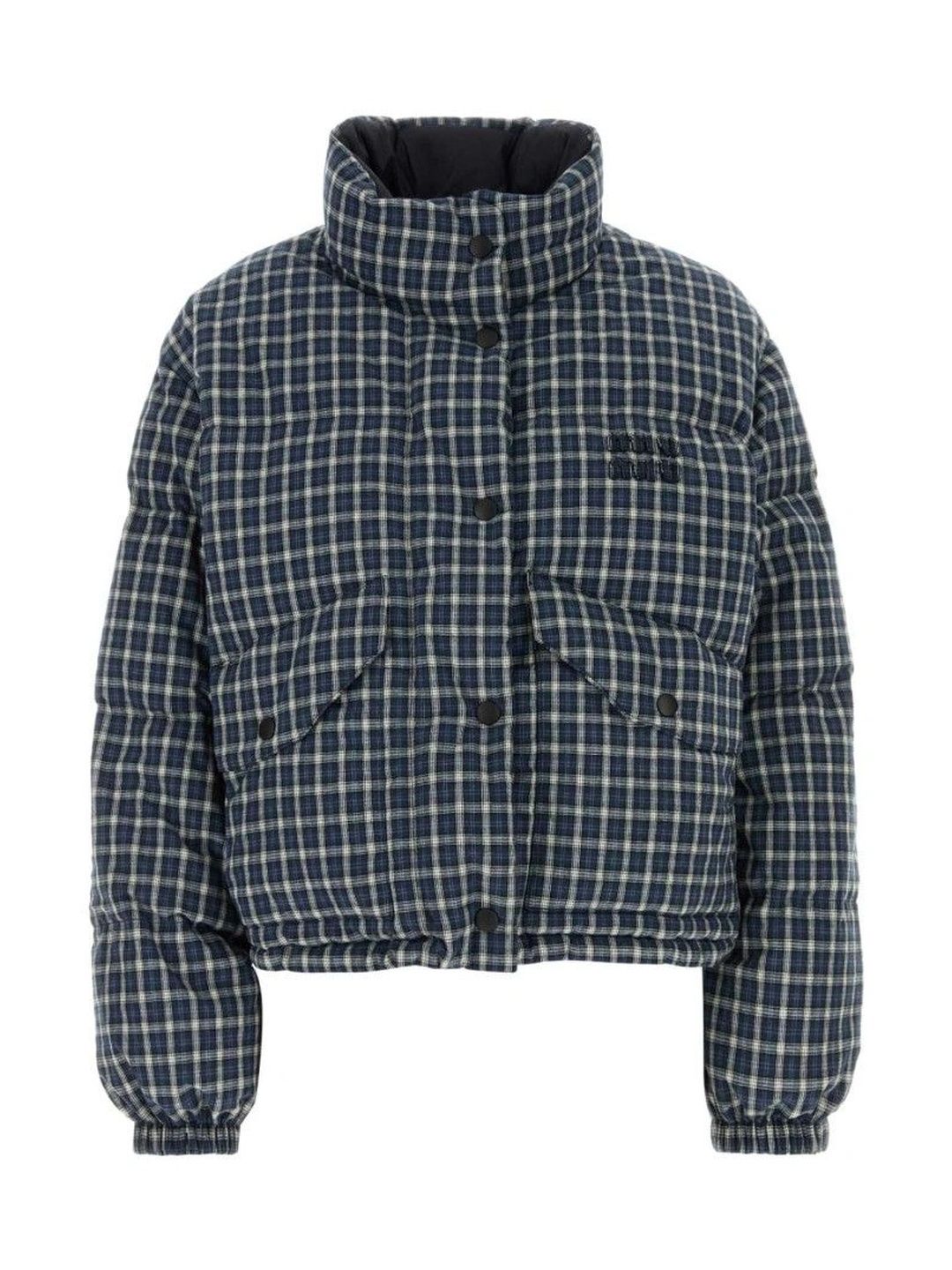 Miu Miu Women Checked Crop Puffer Jacket-picture-57