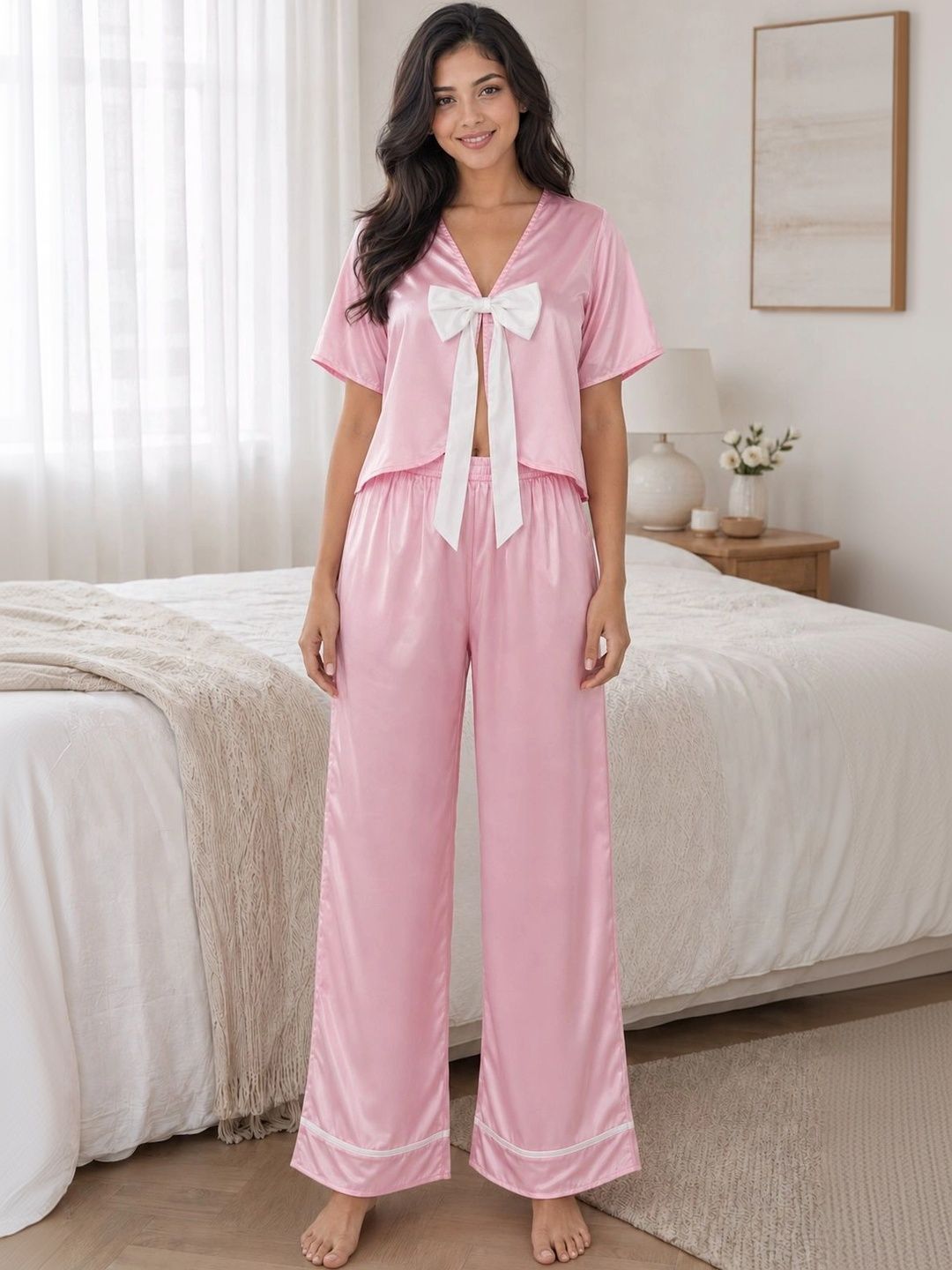 Fuchsia Women Night suit-image-4