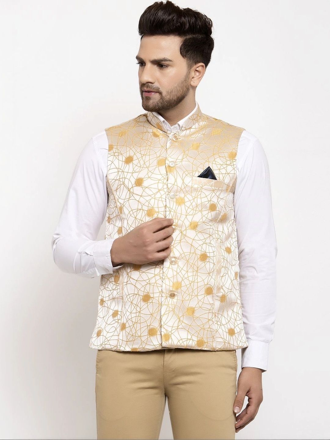 Moda Rapido Printed Woven Nehru Jacket-picture-51