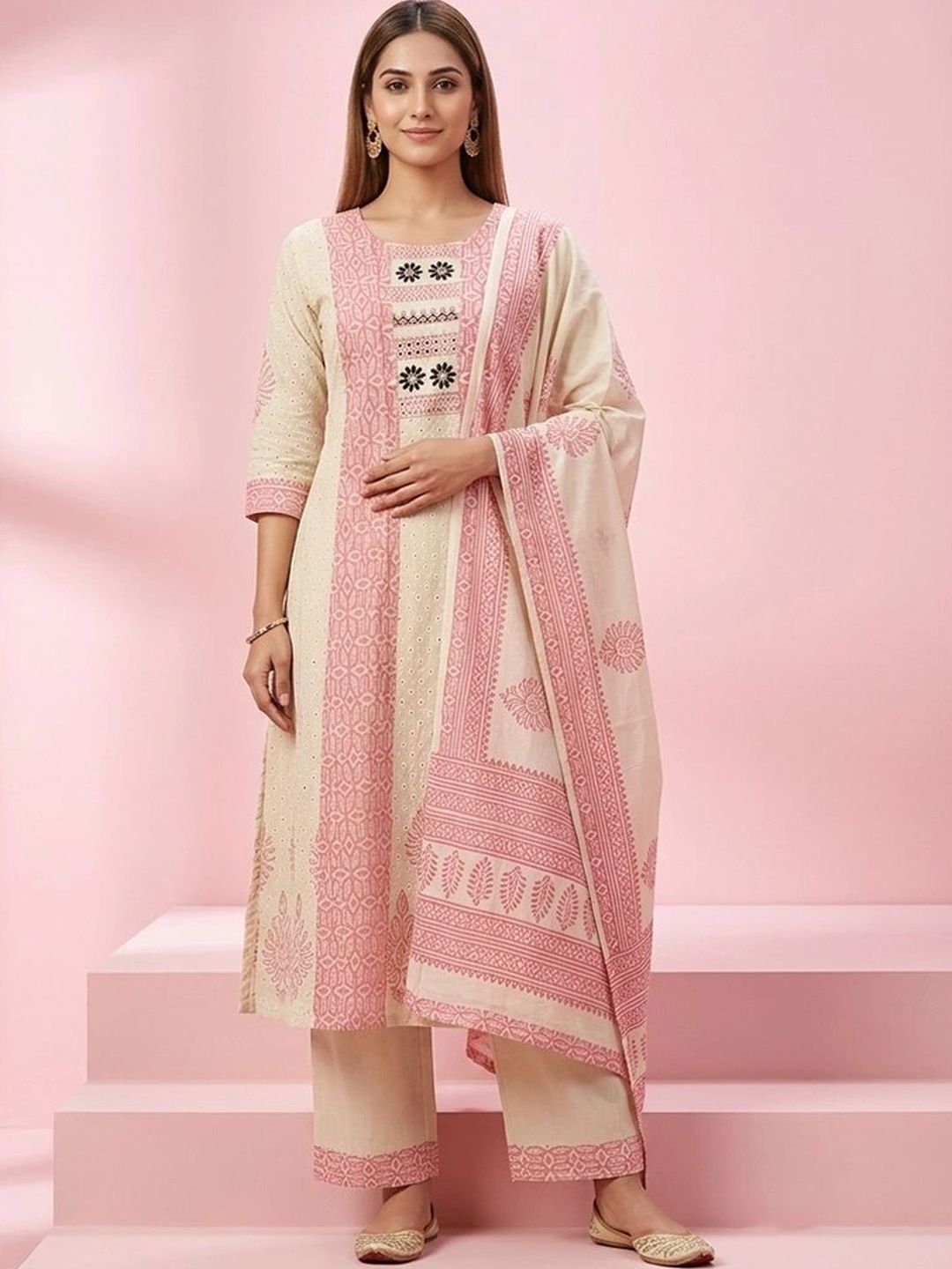 gokurtis Ethnic Motifs Printed Pure Cotton Blend Handloom Kurti-picture-18