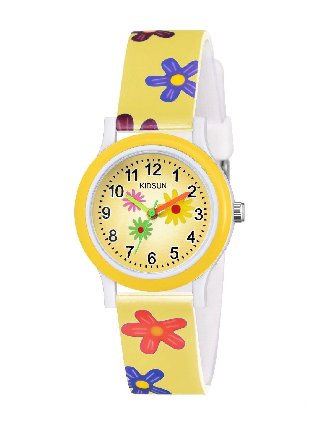 KIDSUN Girls Printed Dial & Straps Analogue Multi Function Watch W921_YELLOW_YELLOW-picture-30