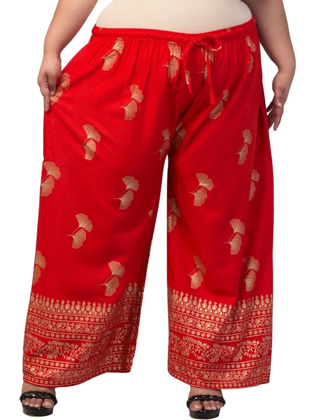 AF FASHION HUB Women Ethnic Motifs Printed Knitted Ethnic Palazzos-picture-45