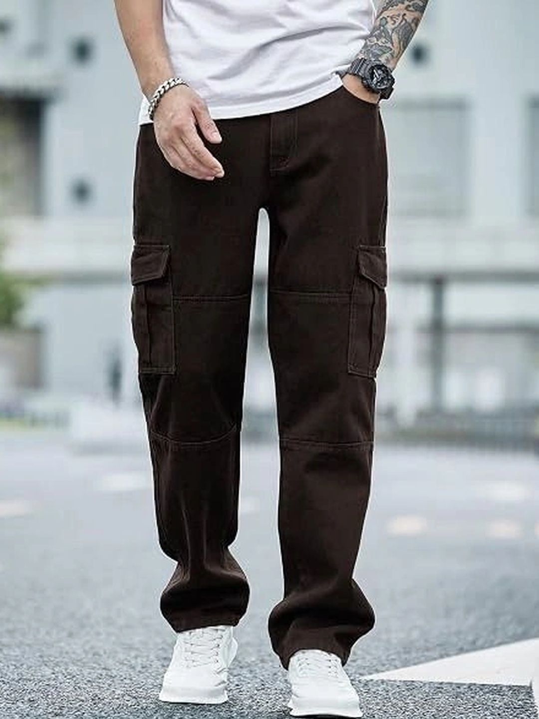 MAKPAK Men Jean Relaxed Fit Mid-Rise Stretchable Jeans-picture-19