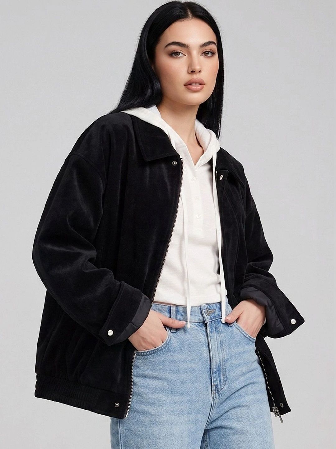 Suo Women Bomber Jacket-picture-51