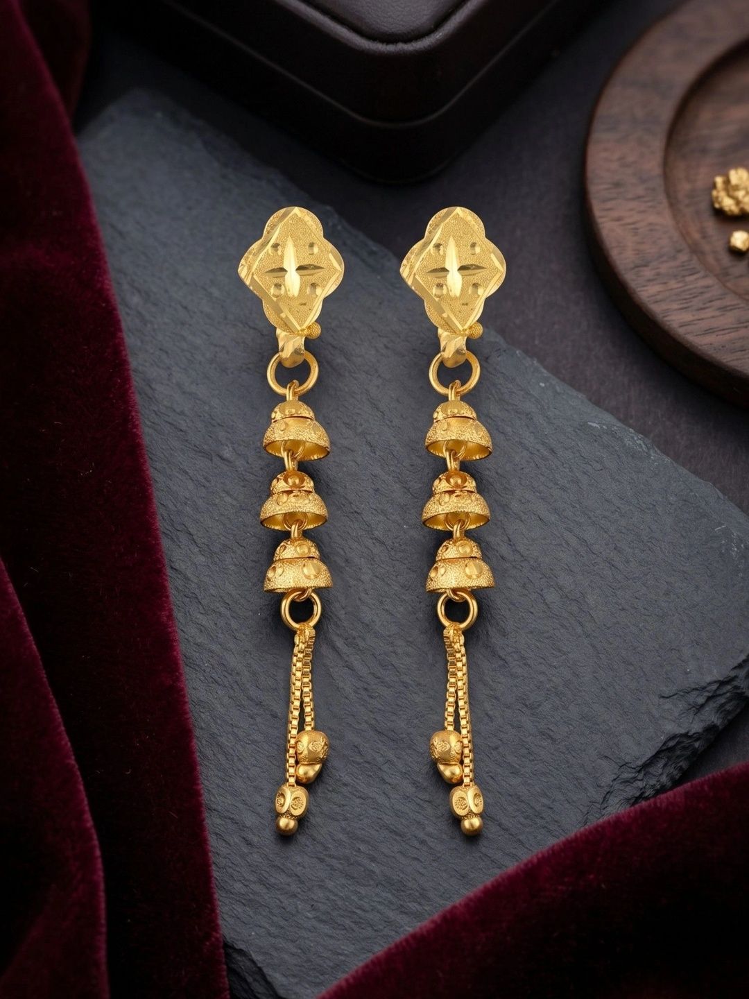 Bhagya Lakshmi Geometric Drop Earrings-picture-4