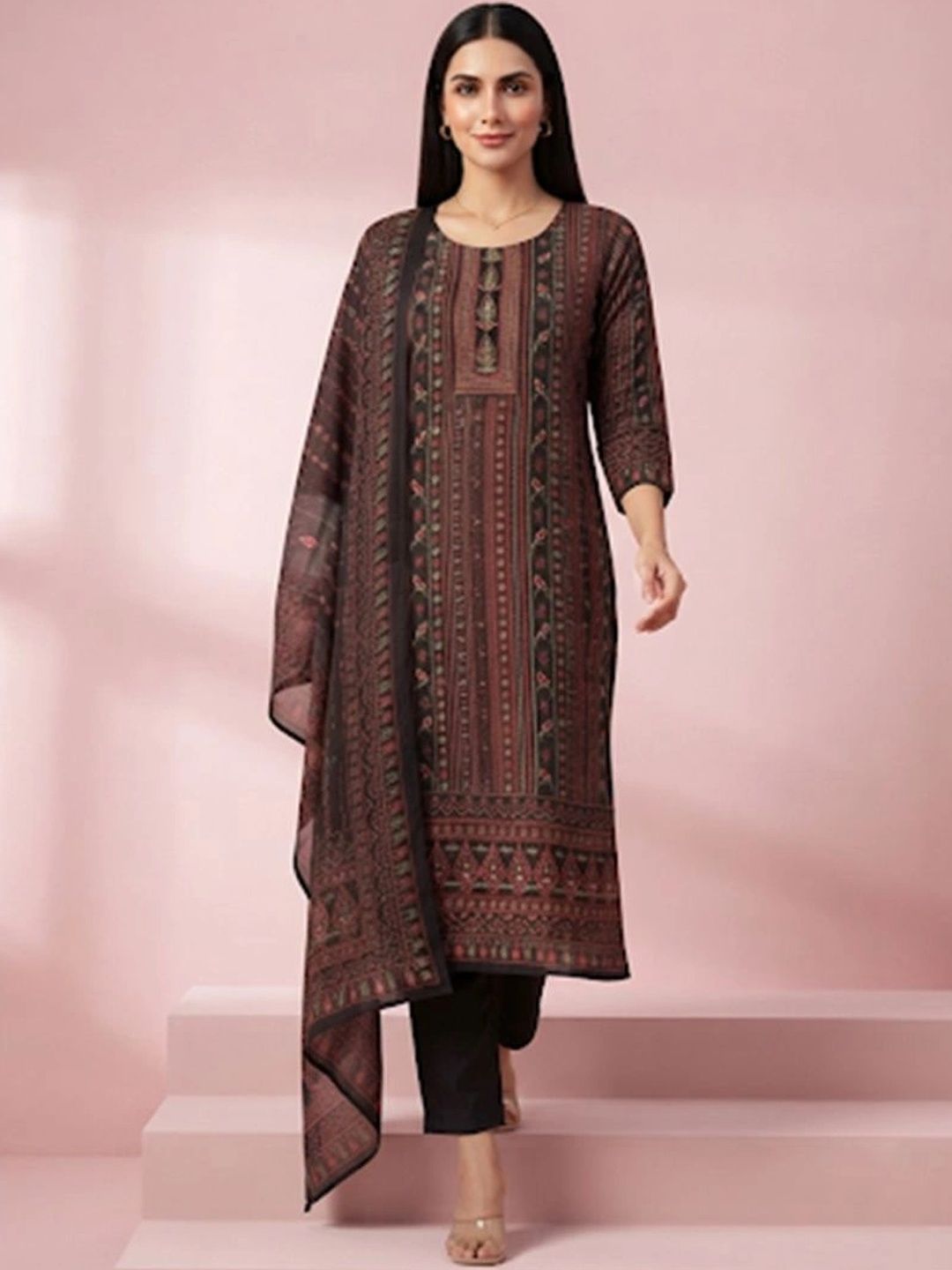 gokurtis Ethnic Motifs Printed Pure Cotton Blend Handloom Kurti-picture-16