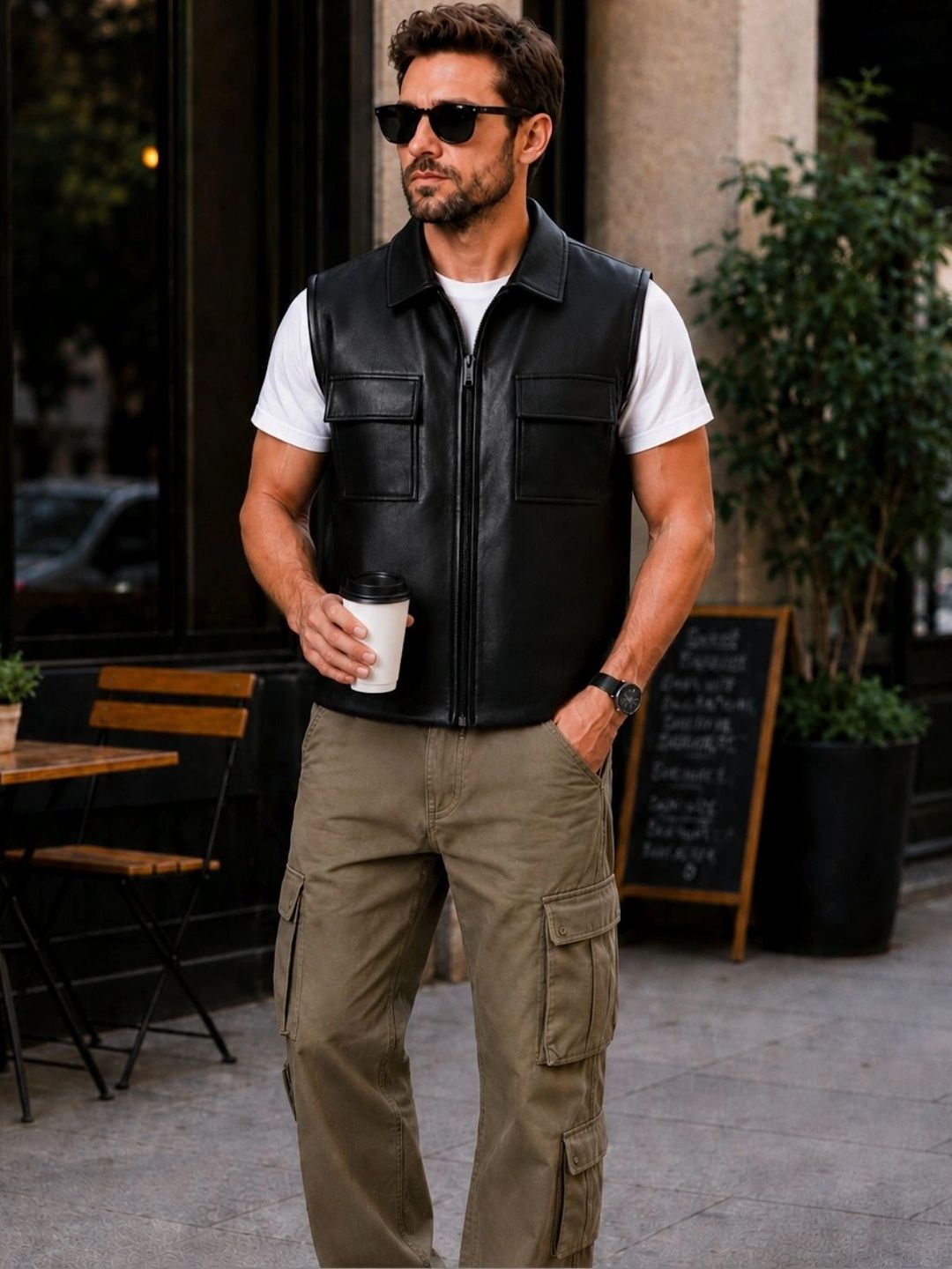 Raxedo Men Leather Lightweight Training or Gym Jacket-picture-35