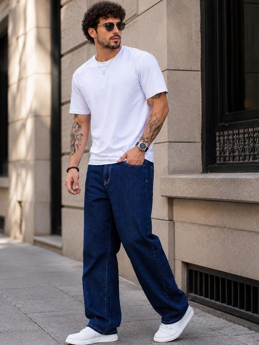 THE BEETEL HOUSE Men Classic Straight Fit Mid-Rise Stretchable Jeans-picture-54