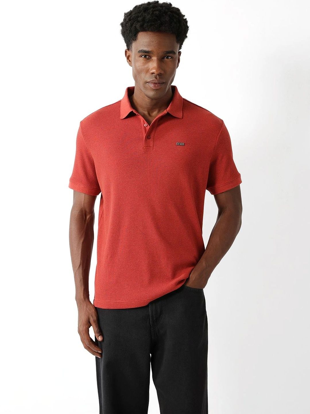 THE BEAR HOUSE Men Brand Logo Polo Collar T-shirt-picture-51