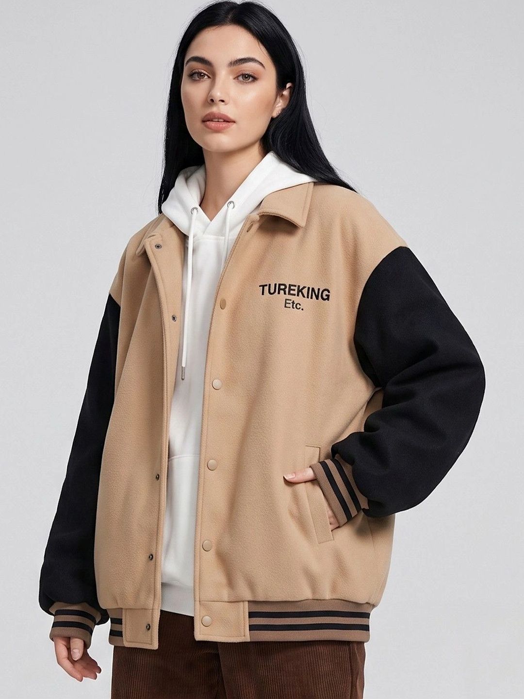 Suo Women Colourblocked Varsity Jacket-picture-19
